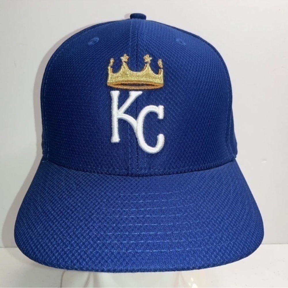 KANSAS CITY Royals MLB New Era 59FIFTY Fitted Blue Cap Size 7 3/8